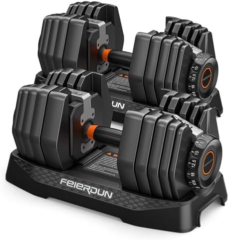 FEIERDUN DB1 QuickDial 15-in-1 Adjustable Dumbbells